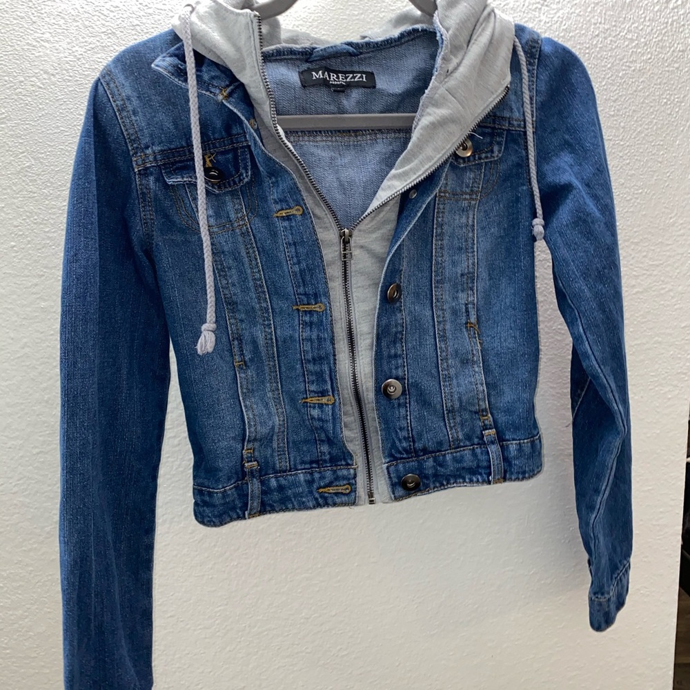 **SOLD** Jean Jacket with Grey Jacket Lining